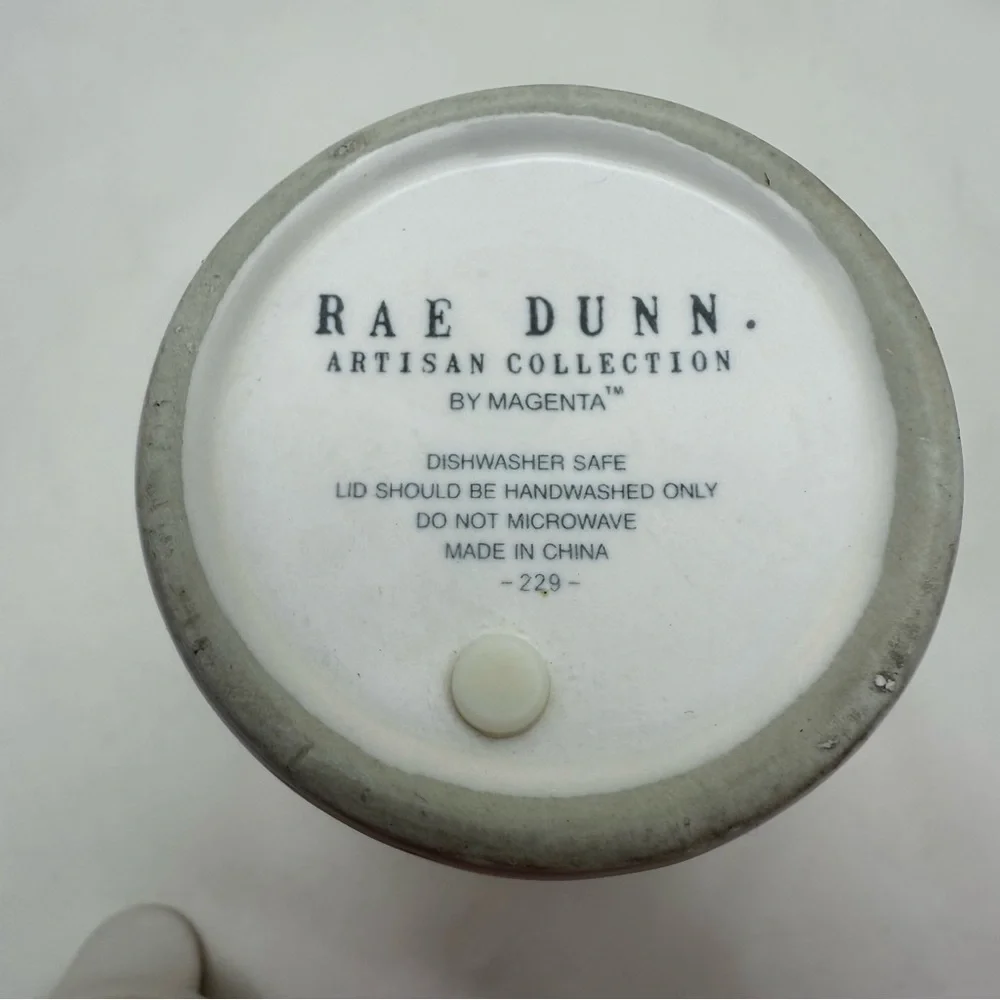 ☕ Rae Dunn WEEKDAY Travel Mug with Lid Ceramic Cup